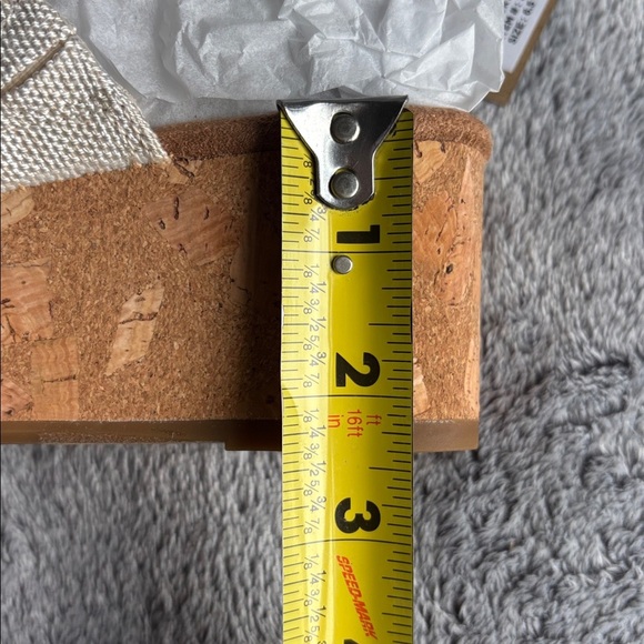 TOMS Claudine Platform Wedge Sandal in Natural size 6.5 NIB - Picture 7 of 7